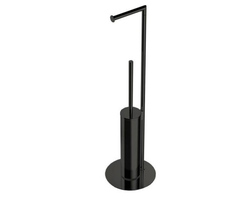 Colombo Mini Стойка напольная с держателем т/б, ерш H61,5cм D18cм, цвет: PVD графит матовый. B4018.GM Colombo Mini Стойка напольная с держателем т/б, ерш H61,5cм D18cм, цвет: PVD графит матовый. B4018.GM