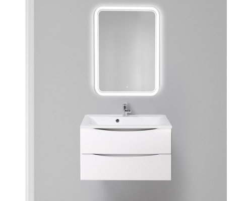 Мебель для ванной комнаты BelBagno Marino 80 bianco lucido, подвесная, зеркало STWORKI Монтре Мебель для ванной комнаты BelBagno Marino 80 bianco lucido, подвесная, зеркало STWORKI Монтре