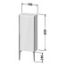 Duravit XViu Шкаф подвесной 40x24x89см, с 1 дверью, 2 стеклянными полками (петли слева), цвет: белый глянцевый/champagne matt. XV9714B1,  XV1305LB122