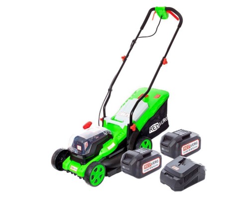Газонокосилка аккумуляторная REDVERG RD-LM36-340/U (без акк, без з/у) + ЗУ 4А + 2 5Ач АКБ
