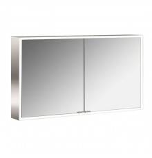 Emco Asis prime Зеркальный шкаф 120х15.2х70см., навесной, 2 дверки, 2 стекл.полки LED-подсветка сенсорн., розетка, боковые панели зеркало. 9497 060 84