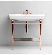 Artceram Civitas Металическая структура Quadra 70х40хh80,5см, полка сетка, напольная, цвет: розовое золото. CIA008 77 rosa oro