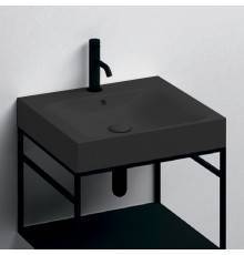 Kerasan Cento Раковина 60х45см, с 1 отв., с переливом, цвет: черный матовый. 353131