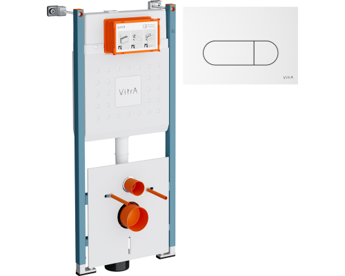 Система инсталляции для унитазов VitrA V-Fix Core 732-5800-01PV с кнопкой Root Round 740-2200 белой глянцевой Система инсталляции для унитазов VitrA V-Fix Core 732-5800-01PV с кнопкой Root Round 740-2200 белой глянцевой