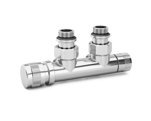 Узел нижнего подключения SR Rubinetterie угловой 1/2 х3/4 Е Хром (левый) 0683-1500C0E0