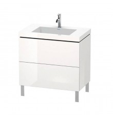 Duravit L-Cube База с раковиной 80x48х69.8см., напольная, 2 выдв. ящика, High Gloss, цвет: белый. LC6937O2222