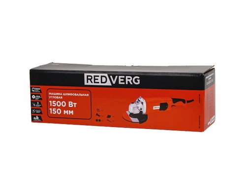 Машина шлифовальная угловая REDVERG RD-AG1500-150S Машина шлифовальная угловая REDVERG RD-AG1500-150S