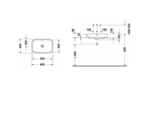 DURAVIT Happy D.2 Раковина 60х40см., без отв., цвет: белый. 2314600000 DURAVIT Happy D.2 Раковина 60х40см., без отв., цвет: белый. 2314600000