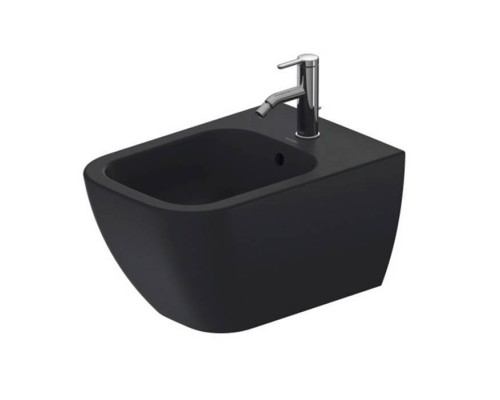 Duravit Happy D.2 Plus Биде подвесное 35.5x54см, с переливом 1 отв для смес, с покрытием WG, цвет: антрацит матовый. 22581513001