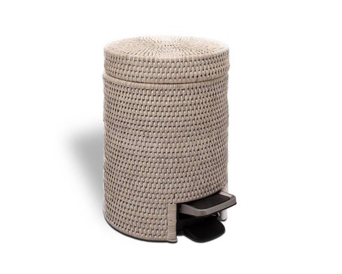 Decor Walther Basket Ведро для мусора 27.5x18.5x23см., напольное, с педалью, цвет: ротанг светлый. 0939491