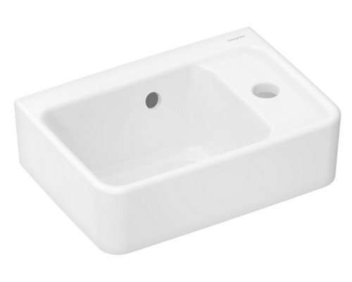 HG 60 129 450 Xanuia Q Раковина гостевая 360x250 с отверстием под смеситель и переливом, белый 60129450