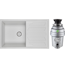Комплект Мойка кухонная Granula 8601, арктик + Измельчитель Zorg Inox D ZR-56 D