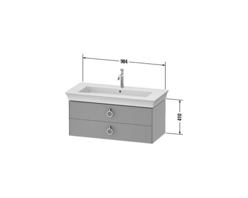 Duravit White Tulip Тумбочка подвесная 98.4x45.8х41см., раковина, 2 ящика с ручкой, цвет: белый высокоглянцевый. 2363100000, WT435208585 Duravit White Tulip Тумбочка подвесная 98.4x45.8х41см., раковина, 2 ящика с ручкой, цвет: белый высокоглянцевый. 2363100000, WT435208585