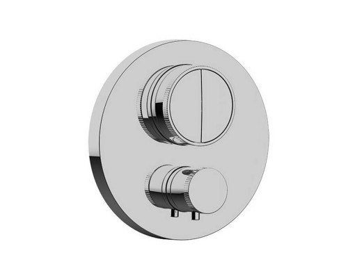 Almar Push Round Core Смеситель для душа, встраиваемый, термостатический, внешняя часть, на 2 выхода, цвет: хром. E176632.CR Almar Push Round Core Смеситель для душа, встраиваемый, термостатический, внешняя часть, на 2 выхода, цвет: хром. E176632.CR