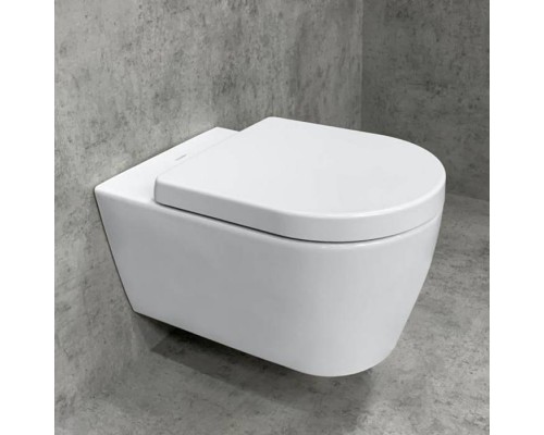Duravit ME by Starck Унитаз подвесной Rimless без смывного края, свкл. крепление Durafix, 4,5л. с HygieneGlaze, 37x57см, Цвет: белый. 2529092000