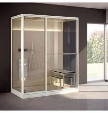 Effegibi Logica H Filo Сауна 214x250х217см, угловая DX, цвет: Soft Sand. LO 31 01 0007