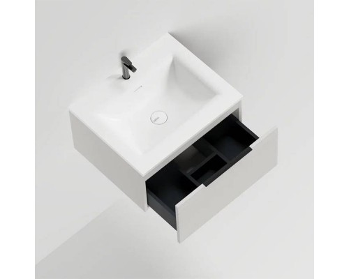 Salini Touch Тумба подвесная 60х50х32см., с раковиной, 1 ящик, гор. фрез., цвет: Сreamy. T600H1CON206