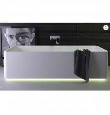 KNIEF Shine Ванна отдельностоящая 180х80х50см  со сливом,  с LED подсветкой , цвет: белый матовый. 0600-041-01