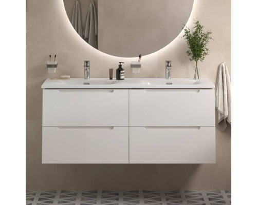 Тумба с раковиной BelBagno Etna 120 для двоих, bianco lucido, раковина BB-8099-120-2