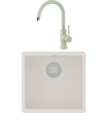 Комплект Мойка кухонная Lemark Sinara 440-U 9910070 жасмин + Смеситель Comfort LM3073PJS жасмин