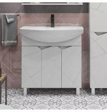 Тумба с раковиной SanStar Каскад 80 белая