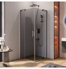 Душевой уголок Cezares Slider A 2 70/80 GRIGIO GM профиль оружейная сталь, стекло серое