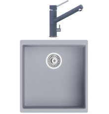Комплект Мойка кухонная TopZero TopGran Marina 430.460-49 titan 49 + Смеситель Leonardo titan 49