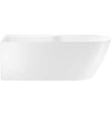 Акриловая ванна Wellsee Camellia 2.0 L 165x80 см, отдельностоящая, белая, на ножках, со сливом-переливом, с донным клапаном, фурнитура черная