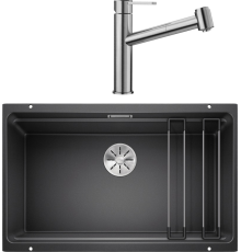 Комплект Мойка Blanco Etagon 700-U антрацит + Смеситель Ambis-S 523119