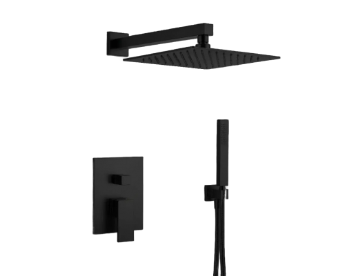 AQM8410MB Savona Набор для комплектации душа со смесителем, цвет черный матовый AQM8410MB