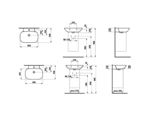 Laufen INO Раковина 56х45х12 см, 1 отв., цвет: белый. 8.1030.2.000.104.1 Laufen INO Раковина 56х45х12 см, 1 отв., цвет: белый. 8.1030.2.000.104.1