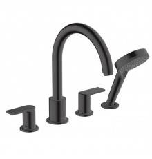 Hansgrohe Vernis Shap Смеситель на край ванны, на 4 отв, цвет: матовый черный . 71459670