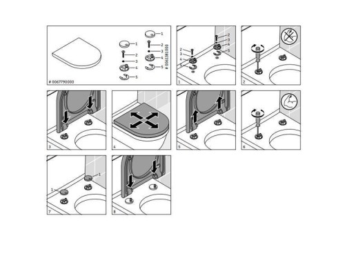 Duravit Duraplus Сиденье для унитаза, без автоматического опускания, петли: пластик, цвет: белый. 0066300000