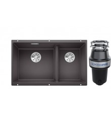 Комплект Мойка Blanco Subline 430/270-U темная скала + Измельчитель KUCHENSTERN Muhle 351MU35