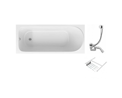 W75A-150-070W-KL Ванна акриловая 150х70 см с каркасом, со сливом-переливом W75A-150-070W-KL Ванна акриловая 150х70 см с каркасом, со сливом-переливом