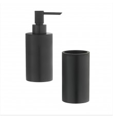 Набор Стакан Boheme Uno 10982-B black + Дозатор 10980-B black