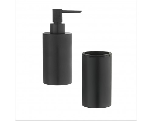Набор Стакан Boheme Uno 10982-B black + Дозатор 10980-B black
