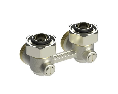 Клапан запорный радиаторный угловой Danfoss RLV-KB 3/4 НРxG3/4 ВР Kvs 1,4 м³/ч межосевое расстояние 50 мм. 003L0393