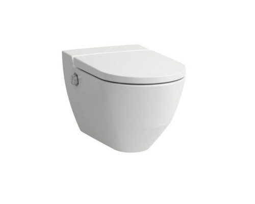 Laufen Cleanet Navia Унитаз-биде подвесной 58х37х38см, безободковый в комплекте с сиденьем, микролифт, цвет: белый. 8.2060.1.400.000.1 Laufen Cleanet Navia Унитаз-биде подвесной 58х37х38см, безободковый в комплекте с сиденьем, микролифт, цвет: белый. 8.2060.1.400.000.1