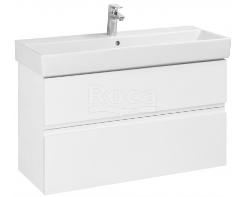 Roca A857641501 Oleta Тумба под умывальник подвесная 961х548х374 мм, 2 ящика, Белый матовый A857641501