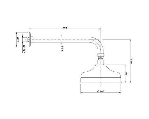 Nicolazzi Doccia Верхний душ, Oslash; 30см, цвет: золото. 5702CO30