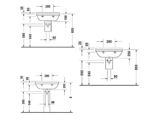 Duravit  Starck 3 Раковина 65x48.5 см, 1 отв., цвет: белый. 0300650000,  0865160000