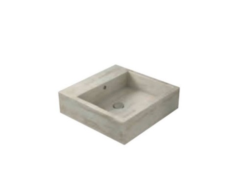 Globo Le Pietre Раковина 50х50х14 см, без отв., накладная, цвет: травертин. SCQ51.TR