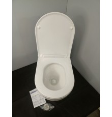 SaleAQM2002L Унитаз подвесной с сиденьем SoftClose, смыв QUIET, скрытый крепеж. 520x365x360 SaleAQM2002L_1082