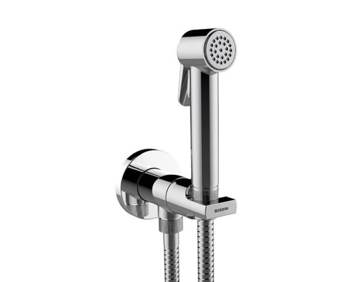 Bossini Paloma Brass Гигиенический душ со смесителем, лейкой и шлангом 125см., цвет: хром. E34007B.030
