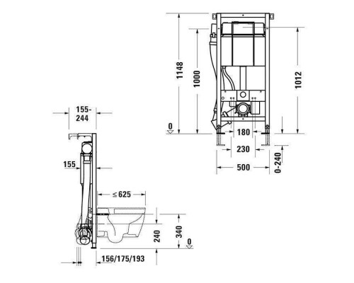 Duravit DuraSystem Рама для установки подвесного унитаза 114.8x50x15.5 см, в сборе с бачком 9л, ручная нейтрализация запаха, гигиенический смыв. WD1014000000 Duravit DuraSystem Рама для установки подвесного унитаза 114.8x50x15.5 см, в сборе с бачком 9л, ручная нейтрализация запаха, гигиенический смыв. WD1014000000
