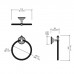 DevonDevon Black Diamond Полотенцедержатель - кольцо 21см., подвесной, цвет: хром. BLKD507CR