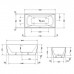 Duravit Vitrium Ванна отдельностоящая 185x85см., с ножками, с2 наклонами для спины, прямоугольная, цвет: темно-серый матовый. 700430HE