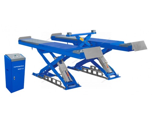 Подъемник 380В ножничный для сход-развала 4,5 тонн (синий) NORDBERG N634-4,5B