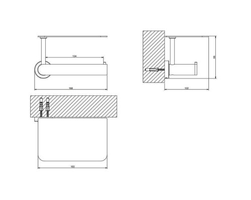 Gessi Emporio accessories Держатель для т/б., с крышкой, подвесной, цвет: Finox Brushed Nickel. 38855#149 Gessi Emporio accessories Держатель для т/б., с крышкой, подвесной, цвет: Finox Brushed Nickel. 38855#149